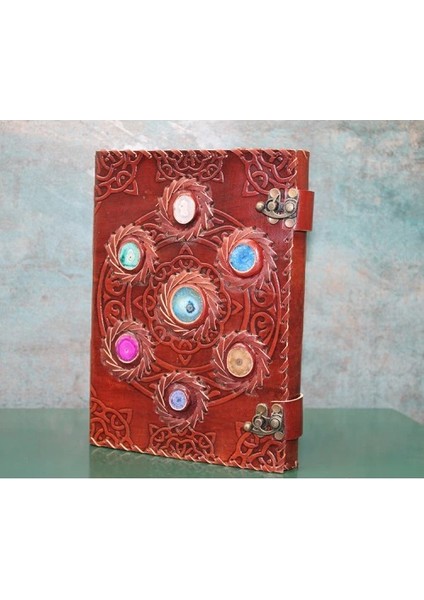 Taşlı Deri Defter Model 12