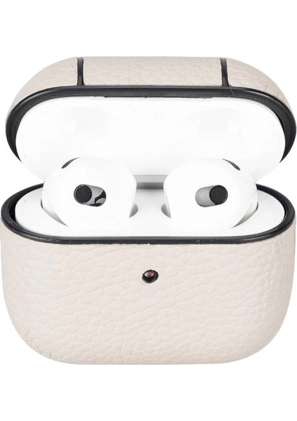Apple Airpods 3.nesil Uyumlu Deri Kılıf Juni Erc3 Bej indirimleri