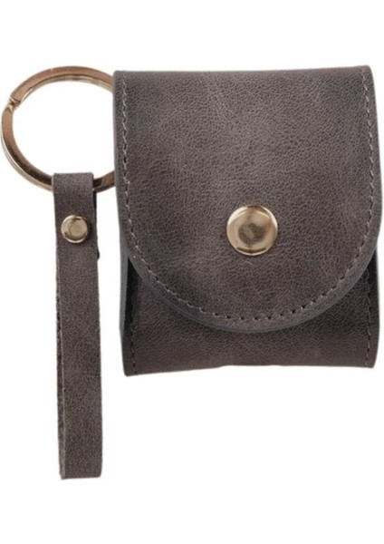 Apple Airpods 2.nesil Uyumlu Deri Kılıf Mai Snap VS05 Gri indirimleri