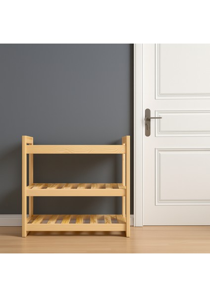 3 Katlı Organizer – Ayakkabılık, Saksılık, Banyo Rafı, Yan Sehpa, Dekoratif Raf