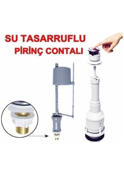 Klozet Sifon Basmalı Rezervuar Iç Takım Su Tasarruflu