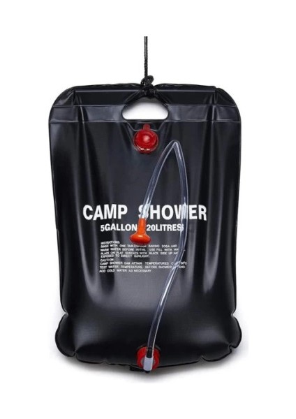 20 Litre Solar Isıtıcılı Kamp Duş Torbası