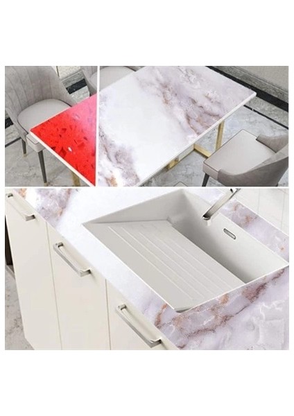 Mermer Desenli Masa Tezgah Mutfak Su Geçirmez Yapışkanlı Folyo Sticker Sarı 5x0,6m modelleri