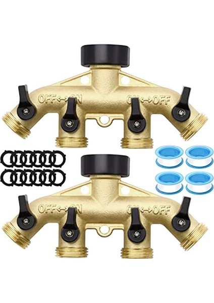 4 Yollu Hortum Ayırıcı Ağır Hizmet Tipi Pirinç Bahçe Hortumu 3/4 Inç Hortum Konnektörü Pirinç Bahçe Hortumu Manifoldu ve Fitting Için (Yurt Dışından)