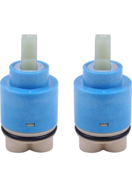 2x Mavi Fildişi Plastik 35MM Çapında Su Musluk Musluk Kartuşu Vanası (Yurt Dışından)