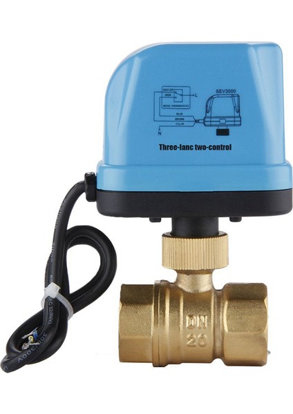 2x 2 Yollu Bölge Valfi Iki Yönlü Valf Motor Topu Vanası Elektrikli Elektrik Valfı Ters Top Valfi 220V DN20 (G3 / 4 Inç) (Yurt Dışından) fiyatları