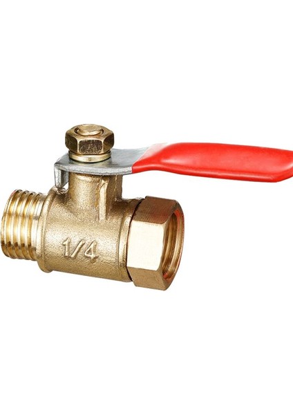 Pirinç Küçük Bilyalı Valf 1/4 Inç Dişi/erkek Iplik Pirinç Vana Konnektörü Bakır Boru Bağlantı Kuplör Adaptörü 10PCS (Yurt Dışından)