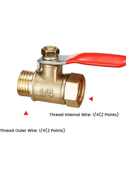 Pirinç Küçük Bilyalı Valf 1/4 Inç Dişi/erkek Iplik Pirinç Vana Konnektörü Bakır Boru Bağlantı Kuplör Adaptörü 10PCS (Yurt Dışından) fiyatları