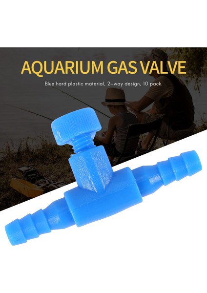 10 Adet Plastik Akvaryum Balık Tankı 2 Yollu Hava Pompası Kontrol Vanaları Mavi (Yurt Dışından) fiyatları