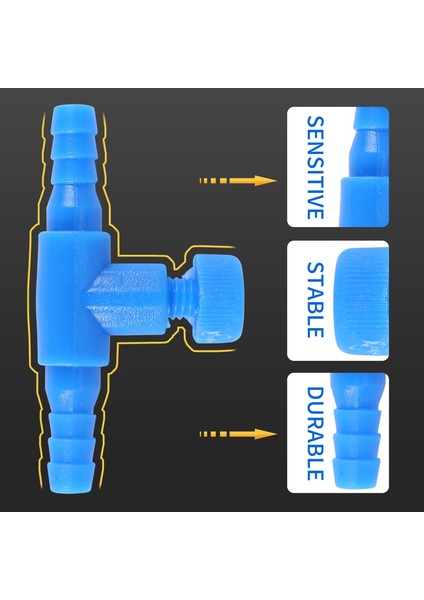 10 Adet Plastik Akvaryum Balık Tankı 2 Yollu Hava Pompası Kontrol Vanaları Mavi (Yurt Dışından) fırsatları