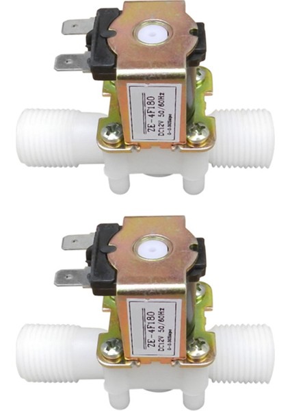 2x 12V 1/2 Inç N/c Plastik Elektrik Solenoid Valf Manyetik Su Hava Normalde Kapalı (Yurt Dışından)
