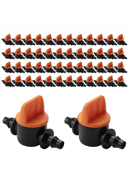 50PCS 1/4inch Boru Mini Valf 4/7mm Hortum Kontrolör Dikenli Adaptör Tarım Damla Sulama Sulama Sistemi Takma (Yurt Dışından) fiyatları