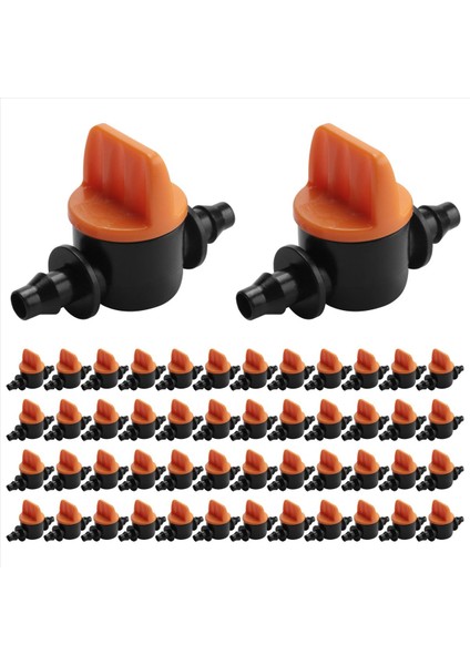 50PCS 1/4inch Boru Mini Valf 4/7mm Hortum Kontrolör Dikenli Adaptör Tarım Damla Sulama Sulama Sistemi Takma (Yurt Dışından) modelleri