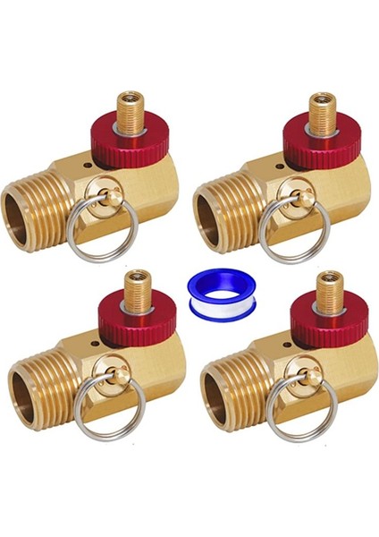4 Pack Hava Tankı Manifoldu Dolgu Bağlantı Noktası 1/2 Inç Npt Tank x 1/4inch Npt Hortum Hortum x 1/8inch Npt Gauge Hava Kompresör Tankı (Yurt Dışından)