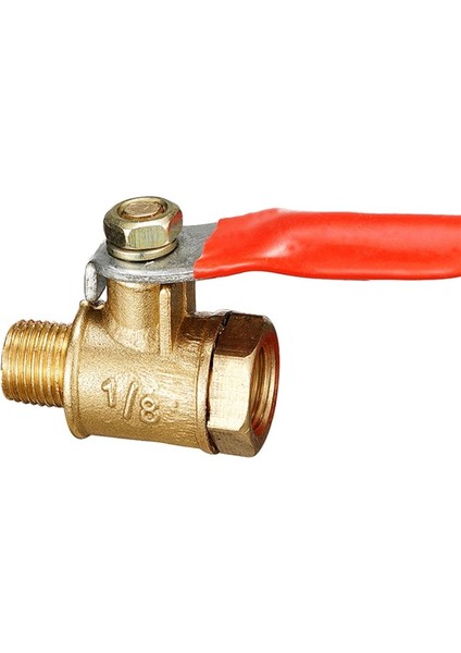 Pirinç Küçük Bilyalı Valf 1/8 Inç Dişi/erkek Iplik Pirinç Valf Konnektörü Bakır Boru Bağlantı Kuplör Adaptörü 10PCS (Yurt Dışından)