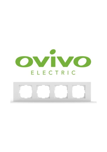 Beyaz Dörtlü Çerçeve Grano - Priz ve Anahtar Için Uyumlu Çerçeve fiyatları
