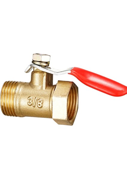 Pirinç Küçük Bilyalı Valf 3/8 Inç Dişi/erkek Iplik Pirinç Vana Konnektörü Bakır Boru Bağlantı Kuplör Adaptörü 10PCS (Yurt Dışından)