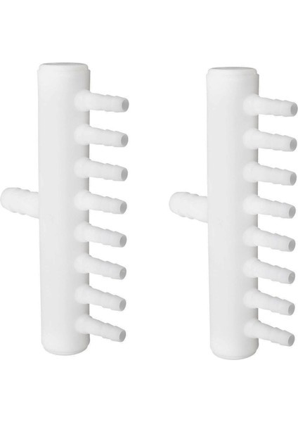 2x Plastik 8 Yollu Akvaryum Tüp Ayırıcı Hava Vanası (Yurt Dışından)