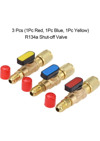 6pcs Pirinç R410A Soğutucu Düz Top Van Vanaları Ac Şarj Hortumları Pirinç 1/4 Inç Erkek Ila 1/4 Inç/5/16 Inç Dişi (Yurt Dışından) indirimleri