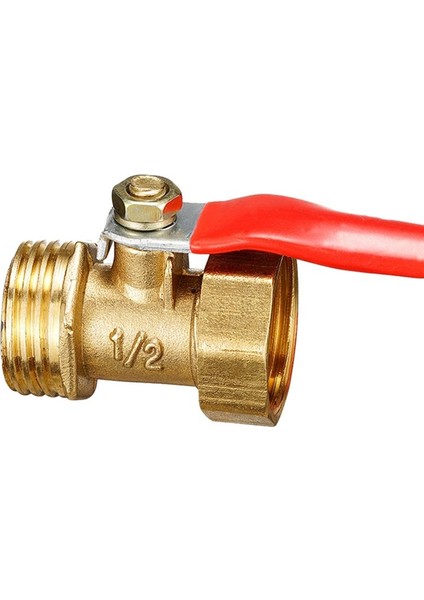 Pirinç Küçük Bilyalı Valf 1/2 Inç Dişi/erkek Iplik Pirinç Vana Konnektörü Bakır Boru Bağlantı Kuplör Adaptörü 10PCS (Yurt Dışından)