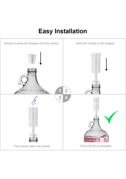 12 Paket Bira Havayolu Şarap Bira Havayolu Kauçuk Hava Kilidi Durdurucu Carboy Bung Ikiz Kabarcık Hava Kilidi (Yurt Dışından) fiyatları