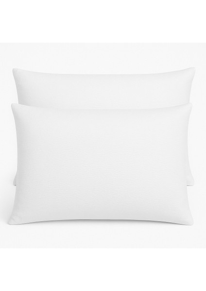 Ev ve Otel Kullanımına Uygun Fermuarlı Beyaz Yastık Astarı 10'lu Paket 50X70 cm