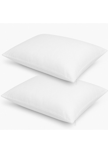 Ev ve Otel Kullanımına Uygun Fermuarlı Beyaz Yastık Astarı 10'lu Paket 50X70 cm fiyatları