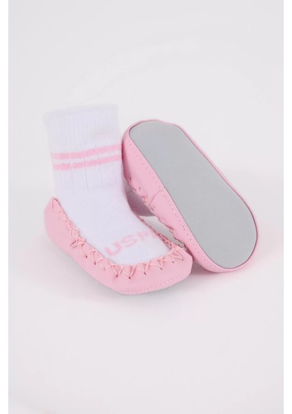 U.s. Polo Assn Çarık Çorap USB2800 Beyaz-Pembe modelleri