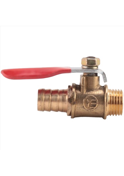 5 Adet 10MM x 1/4 Inç Pt Erkek Iplik Tam Port Kolu Hortum Hortum Barb Pirinç Top Valfı (Yurt Dışından)