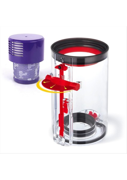 Dyson V10 SV12 Elektrikli Süpürge Haznesi Için Geliştirilmiş Toz Haznesi (Yurt Dışından)