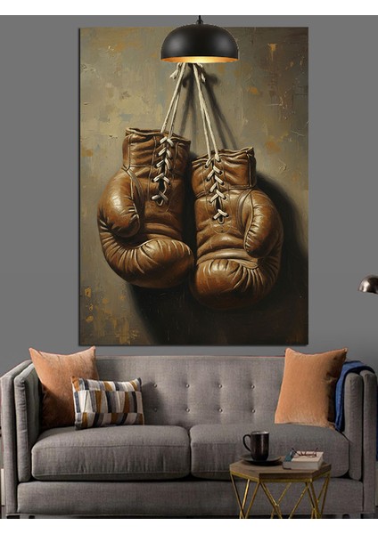 Asılı Boks Eldivenleri Spor Dekoratif Kanvas - Mdf Ahşap Tablo modelleri