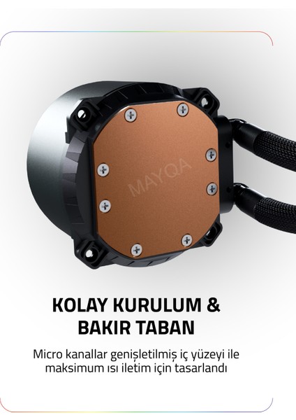 Prime V2 Kumandalı Argb 7X120MM Fanlı 360MM Argb Isı Dereceli Sıvı Soğutmalı Bilgisayar Kasası