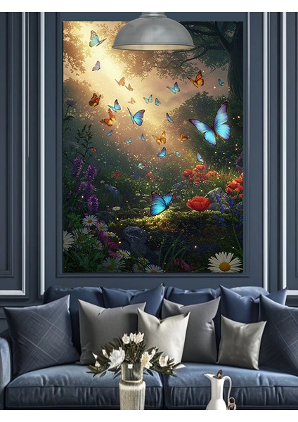 Günışığında Orman Manzarası Dekoratif Kanvas - Mdf Ahşap Tablo fiyatları