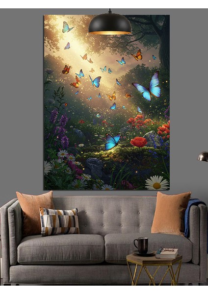 Günışığında Orman Manzarası Dekoratif Kanvas - Mdf Ahşap Tablo modelleri