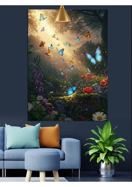 Günışığında Orman Manzarası Dekoratif Kanvas - Mdf Ahşap Tablo fırsatları