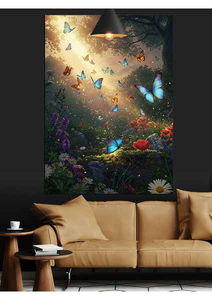 Günışığında Orman Manzarası Dekoratif Kanvas - Mdf Ahşap Tablo indirimleri