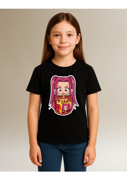 Kpop Demon Hunters Huntrix Mira Kısa Kollu Baskılı Kız Çocuk Tişört (4-13 Yaş) fiyatları