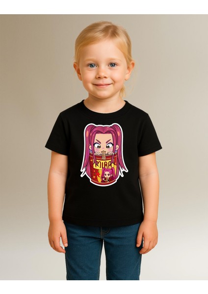 Kpop Demon Hunters Huntrix Mira Kısa Kollu Baskılı Kız Çocuk Tişört (4-13 Yaş) modelleri