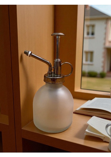 Mat Cam Püskürtmeli Şişe - Gümüş Başlıklı / Kolonya, Çiçek Sulama, Parfüm, Oda Spreyi