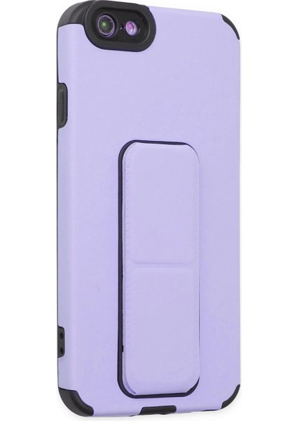 iPhone 6 Kılıf Mega Standlı Silikon - Lila (K95) fiyatları