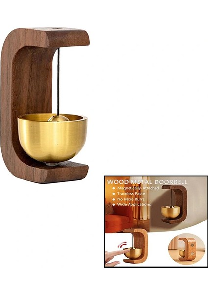 MIKNATISLI DEPREM ZİLİ - METAL DEKORATİF KAPI - DOLAP ZİLİ (4887)