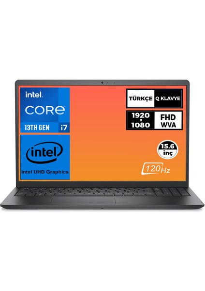 Vostro I7-1355U 32GB 2tb SSD 15.6" Fhd 120Hz Freedos Taşınabilir Bilgisayar N1605PVNB3530U 006