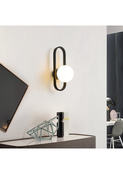 Duvar Lambası Başucu Lambası Modern Arka Plan Duvar Lambası Ortaçağ Küre Duvar Lambası Siyah (Işıksız) (Yurt Dışından) fırsatları