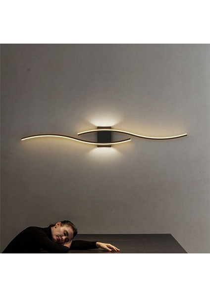 Lüks Minimalist Şerit Duvar Lambası Başucu Modern Minimalist Oturma Odası Izgara Tv Arka Plan Duvar Işığı (Yurt Dışından) modelleri