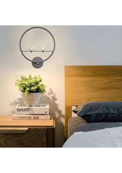 18W 3000K Sıcak Işık Iki Kuş Yüzük LED Duvar Lambası LED Modern Duvar Lambası Oturma Odası Yatak Odası Başucu Aydınlatma Beyaz (Yurt Dışından) indirimleri