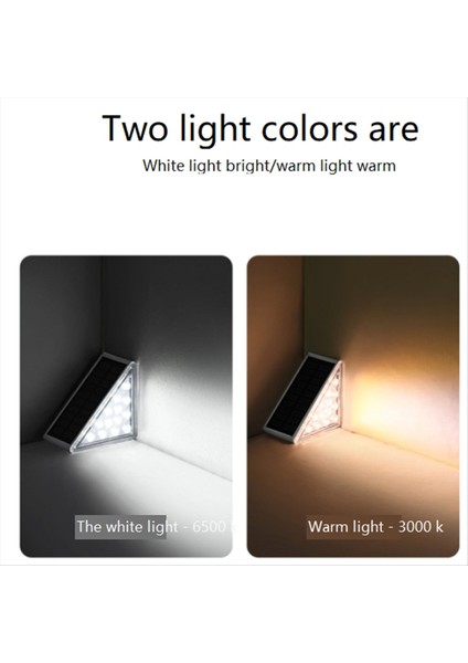 1pcs Güneş Merdiven Işığı Dış Mekan Evi Kablo Yok Yağmur Geçirmez Gri Güneş Aşaması Işık Ambiyans Işığı Beyaz Işık (Yurt Dışından) fiyatları