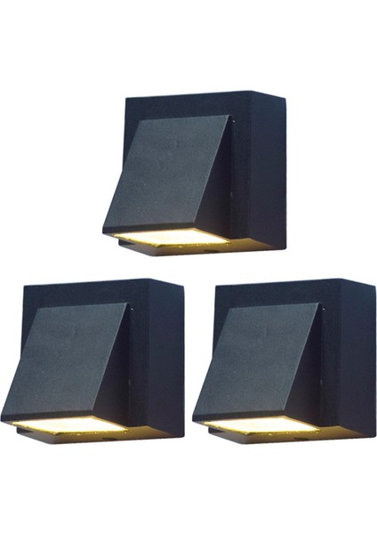 3x 3W Modern Minimalist Yaratıcı Açık Suyu Geçirmez Duvar Lambası LED Açık Bahçe Işık Kapısı Işığı (Yurt Dışından)