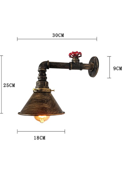 1pcs Vintage Endüstriyel Rustik Duvar Tablo Işıkları Steampunk Metal Su Boru Tavan Duvar Masa Işıkları (Yurt Dışından) fiyatları