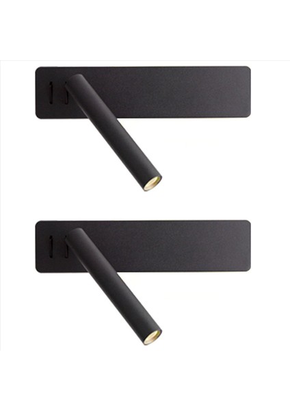 2x Modern Duvar Sconce Başucu Lambası Evde Oturma Odası Dekor Okuma Kapalı LED Yatak Odası Koridoru Gece Işık Fikstür B (Yurt Dışından)