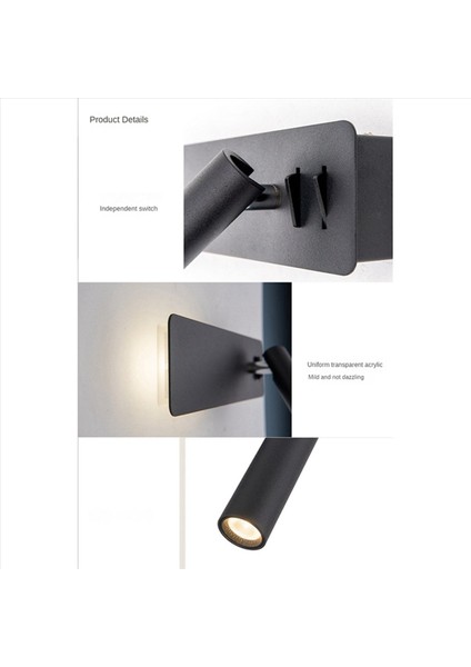 2x Modern Duvar Sconce Başucu Lambası Evde Oturma Odası Dekor Okuma Kapalı LED Yatak Odası Koridoru Gece Işık Fikstür B (Yurt Dışından) modelleri